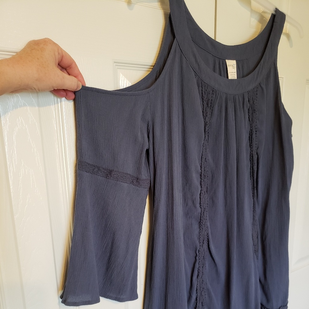 Cute Gauze Denim Blue Dress NWOT SZ 1X